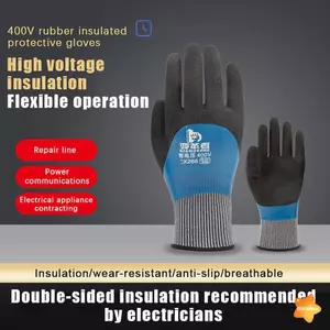 1 Cặp Găng Tay Cách Nhiệt Cao Su 400 / 1000V Điện Áp Chịu Được Bảo Trì Điện Tại Nhà Găng Tay Cách Điện Mới