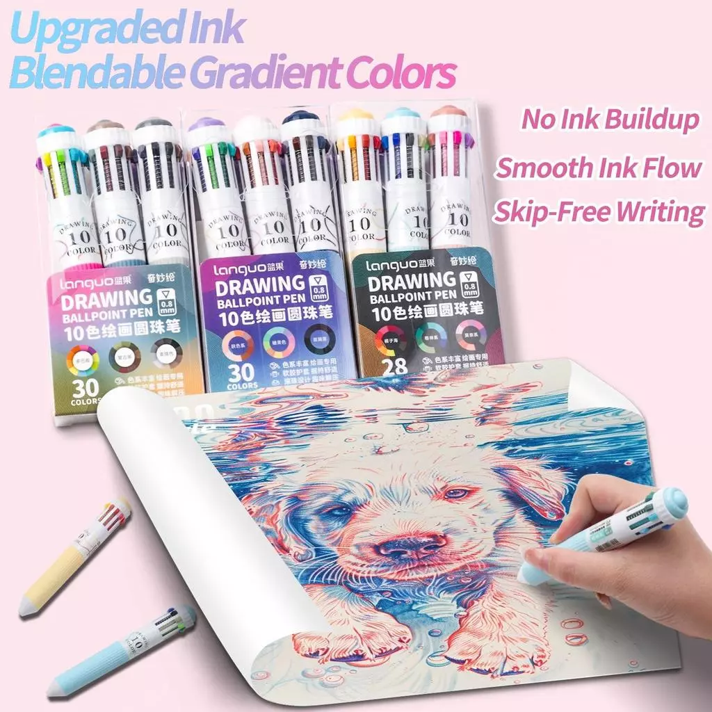 88 Màu Sắc Nhiều Màu Bút Bi Bộ 10 Màu Mỗi Bút 0.8 Mm Viết Vẽ Handmade Tạp Chí Nghệ Thuật