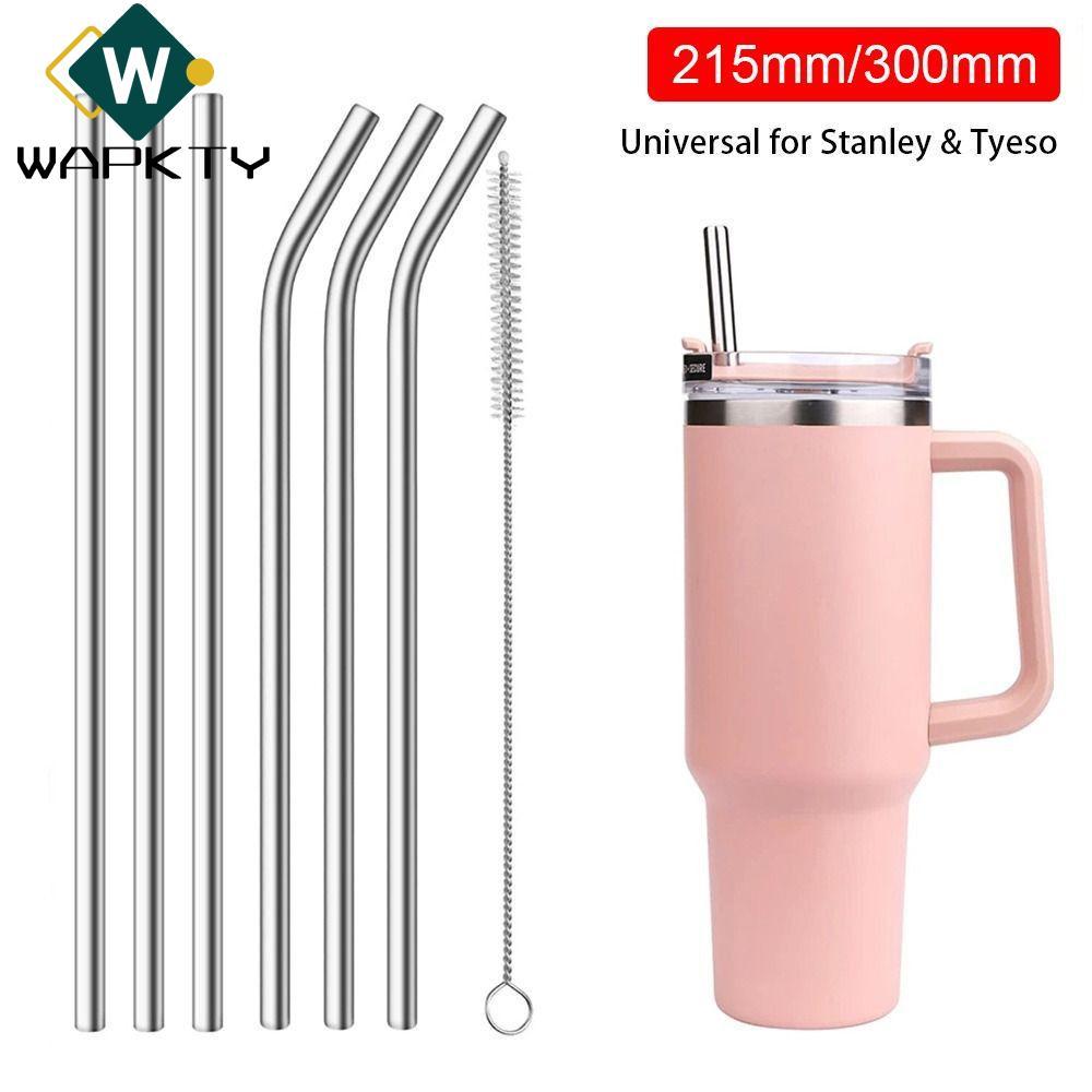 WAPKTY 1 Cái Ống Hút Cốc, Ống Hút Inox Uống 6mm 8mm, Ống Hút Thay Thế Thẳng Bạc Bền Đẹp Có Thể Tái Sử Dụng Cho 30oz 40oz Tyeso Cup