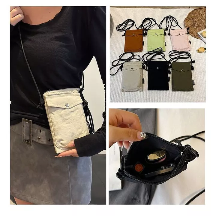 Women's Korean-Style Nylon Crossbody Bag