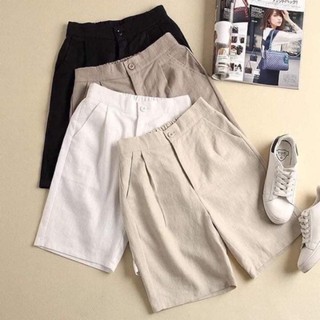 Combo quần đùi đũi khoá thật chất kaki - quần đùi nữ ống rộng mùa hè siêu mát thanh tâm boutique