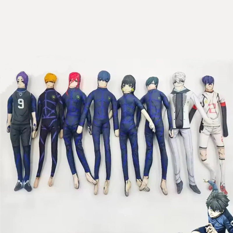 Khóa Xanh Sang Trọng Đồ Chơi Nhồi Bông Trò Chơi Anime Hình Búp Bê Xoắn Hình Isagi Yoichi Trang Trí Phòng Anime Ngoại Vi Sáng Tạo Quà Tặng
