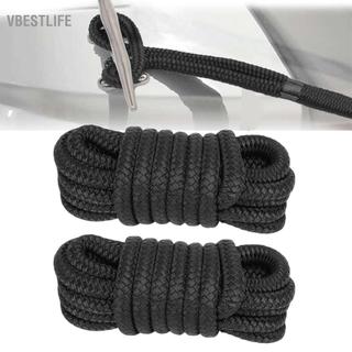 VBESTLIFE Luqeeg 2 Dây Bến Thuyền 0.37In X 15Ft Dây Nylon bện đôi Đa chức năng Cấp độ bền cao Neo đậu cho Thuyền buồm nhỏ Cầu nổi Tàu cao tốc (Màu đen)