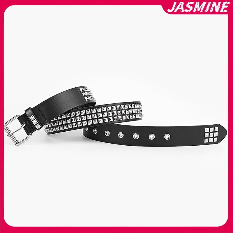 Dây Thắt Lưng Unisex Jasmine với Hạt Vuông, Đinh Tán và Kim Tự Tháp - Style Punk & Gothic