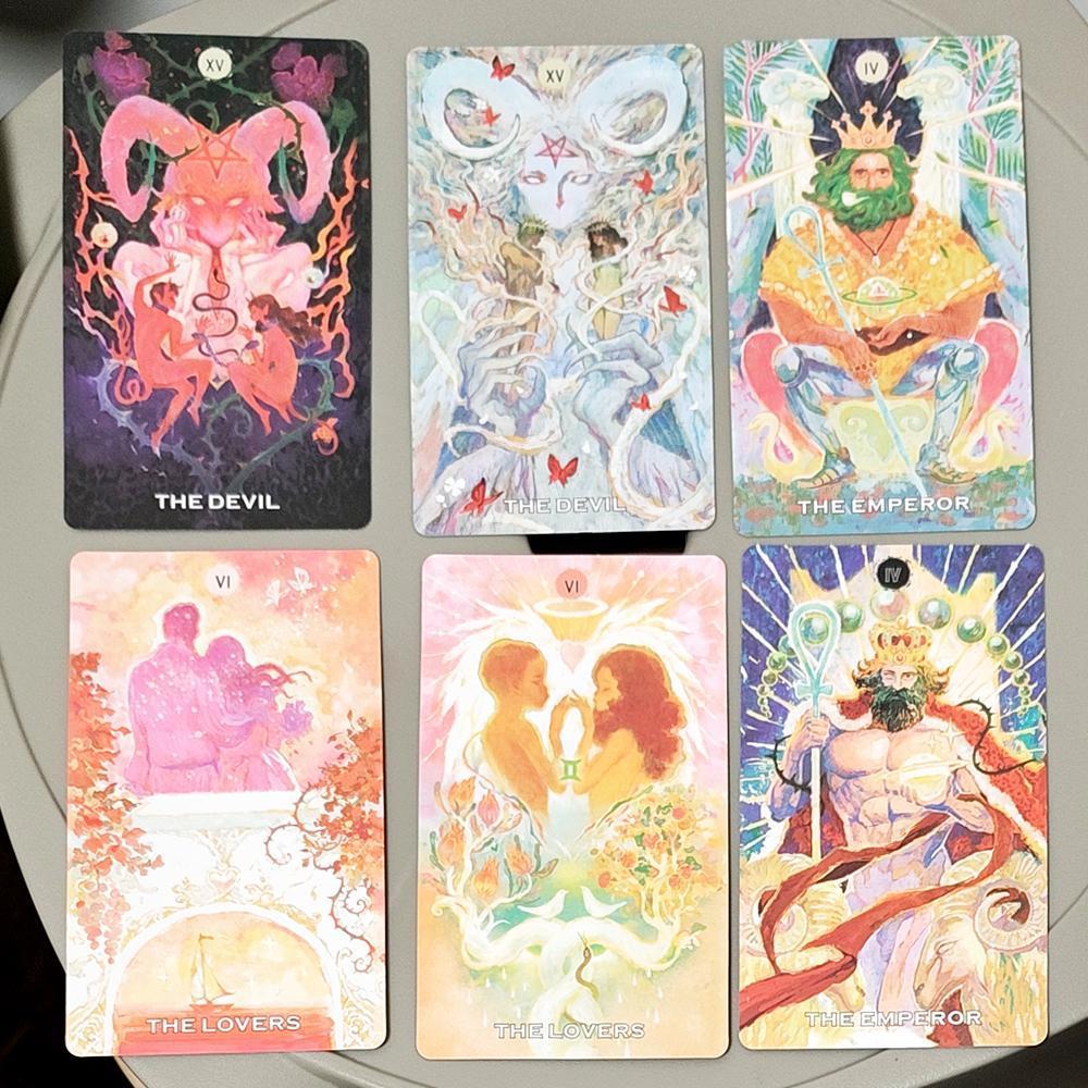 The Whisper of Stars and Garden Tarot Deck 86 Miếng Thẻ Tarot hoạt hình dựa trên hệ thống Rider Waite