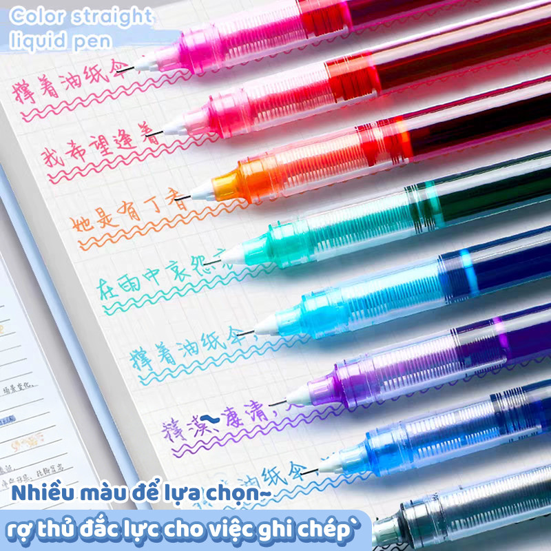 Bút Gel 12 Màu Mực Nước, Bút Bi Nước Mực Gel Viết Vẽ Trang Trí DIY Nhiều Màu Cho Học Sinh