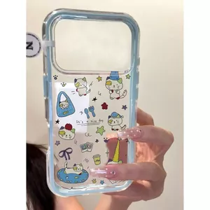Phim hoạt hình dễ thương mèo con quái vật cho iPhone 171615 trường hợp 1413promax tối giản 16 cá tính 16plus mới