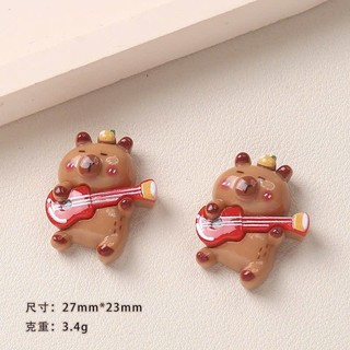 Set Charm Gấu Teddy Năng Động 6 Chi Tiết – Charm Gắn Dép Gấu Nâu Dễ Thương