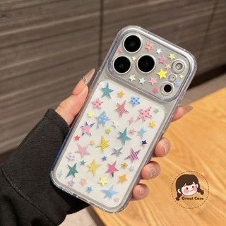 Ốp Điện Thoại Trong Suốt Ngôi Sao Nhiều Màu Sắc Mới Cho Poco F8 X7 Pro F7 Ultra Pro M7 Plus F6 M6 X6 Pro M5 M5S M4 Pro X5 X4 X3 GT NFC Pro M3 Pro X2 Vỏ Đơn Giản Bao Gồm Tất Cả Chống Rơi Mềm Bao da