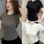 Áo phông cộc tay croptop chất mát cho mùa hè, in ngựa -quanao94