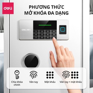 Két Sắt Vân Tay Mẫu Mới DelixLocksworth Két Sắt Điện Tử Nhiều Phương Thức Mở Khóa Cải Tiến Chốt Cửa An Toàn