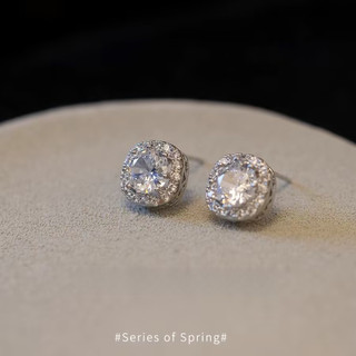 Bông Tai Vuông Zirconia Phù Hợp Cho Phụ Nữ Với Thiết Kế Đơn Giản Cổ Điển Và Sang Trọng