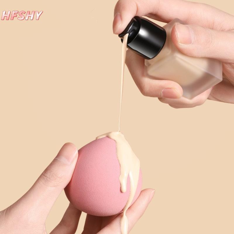 HFSHY 15 / 30ml Chai Bơm Rỗng Thủy Tinh Chất Lỏng Nền Hộp Đựng Trang Điểm Trong Suốt Vuông Có Thể Đổ Lại Chai Bơm Di Động VN