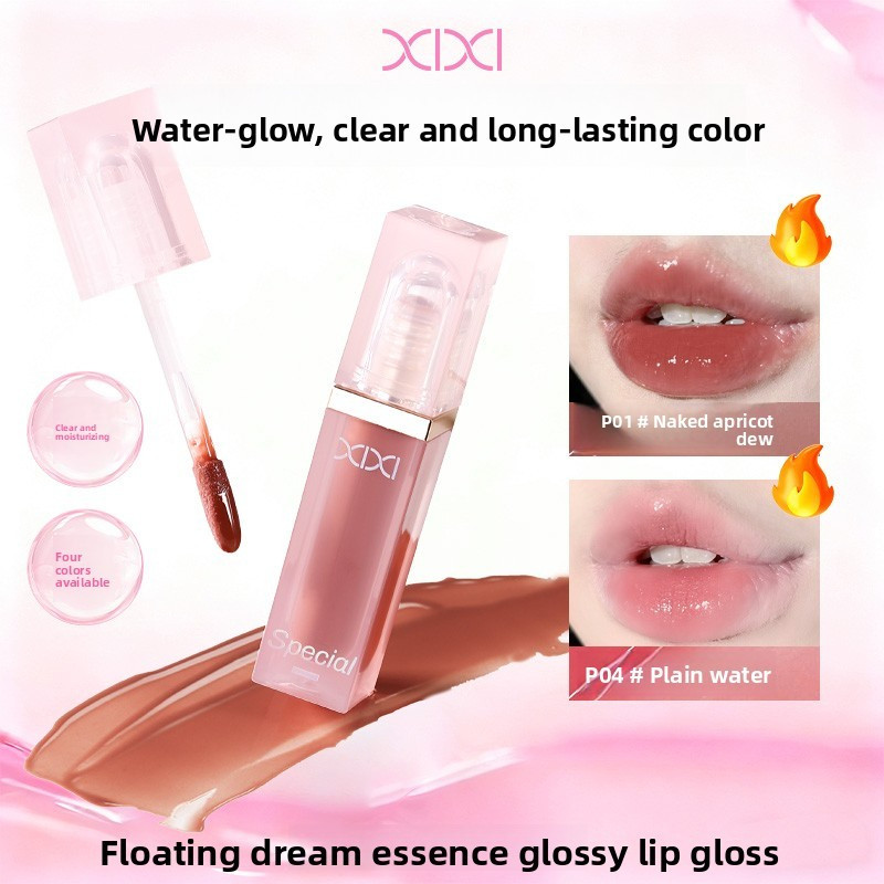 Xixi Son Bóng Thạch Căng Mọng Dưỡng Ẩm Bóng Gương Không Bết Dính Lên Màu Tự Nhiên Lâu Trôi D807