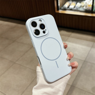 Ốp điện thoại từ tính hình tròn mịn bằng silicon trung tính tương thích cho iPhone12promax 15promax 15pro 14pro 14promax 16pro 13pro vỏ chống sốc ống kính lỗ mịn