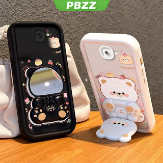 Ốp lưng cho samsung j7 prime samsung j4 plus j6 plus j4 + j6 + vỏ điện thoại Vỏ mềm Vỏ silicon chống sốc thiết kế mới thẩm mỹ Gương xoay Gấu dễ thương có giá đỡ JTXXZJ01
