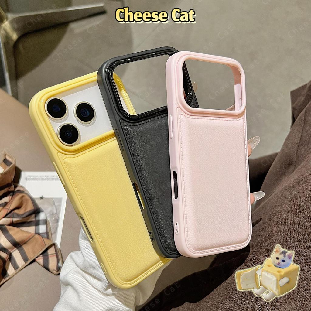 Ốp điện thoại họa tiết da phồng màu hồng/xanh/nâu dễ thương cho iPhone 17 Pro Max 11 12 13 14 15 16 Plus 7 Plus Xs Max