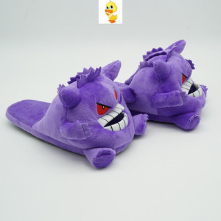 PLUS✨COD✨Pokémon Gengar Plushie Dép Thoải Mái Trong Nhà Người Lớn Dép Hoạt Hình Vui Vẻ Hoạt Hình Gengar Cặp Đôi Giày Quà Tặng Sáng Tạo Cho Bạn Trai Và Bạn Gái