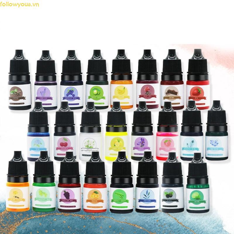 Fol 24 Màu Thuốc Nhuộm Colorant Set Slime Trang Sức Làm Da An Toàn Chất Lỏng Nhựa Sắc Tố