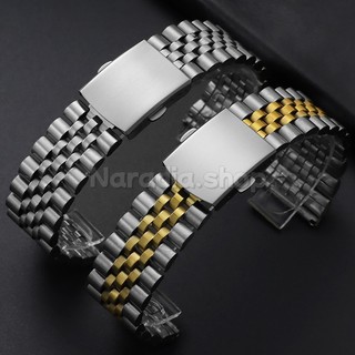 Dây đeo đồng hồ cổ điển bằng thép không gỉ 18-22mm dành cho doanh nghiệp Dây đeo đồng hồ bền 5 hạt để thay thế cho nam nữ Dây đeo cổ tay