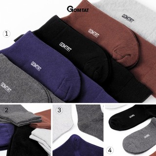[DEAL MỞ BÁN] Hộp 5 đôi tất nam đi giày tây cổ cao GOMTAT, vớ công sở màu trơn basic - LUX-1804