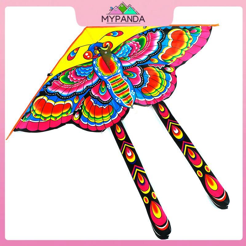 MYPANDA 1 Bộ 90 * 50CM thể thao ngoài trời diều thả bướm đồ chơi trẻ em có tay cầm.