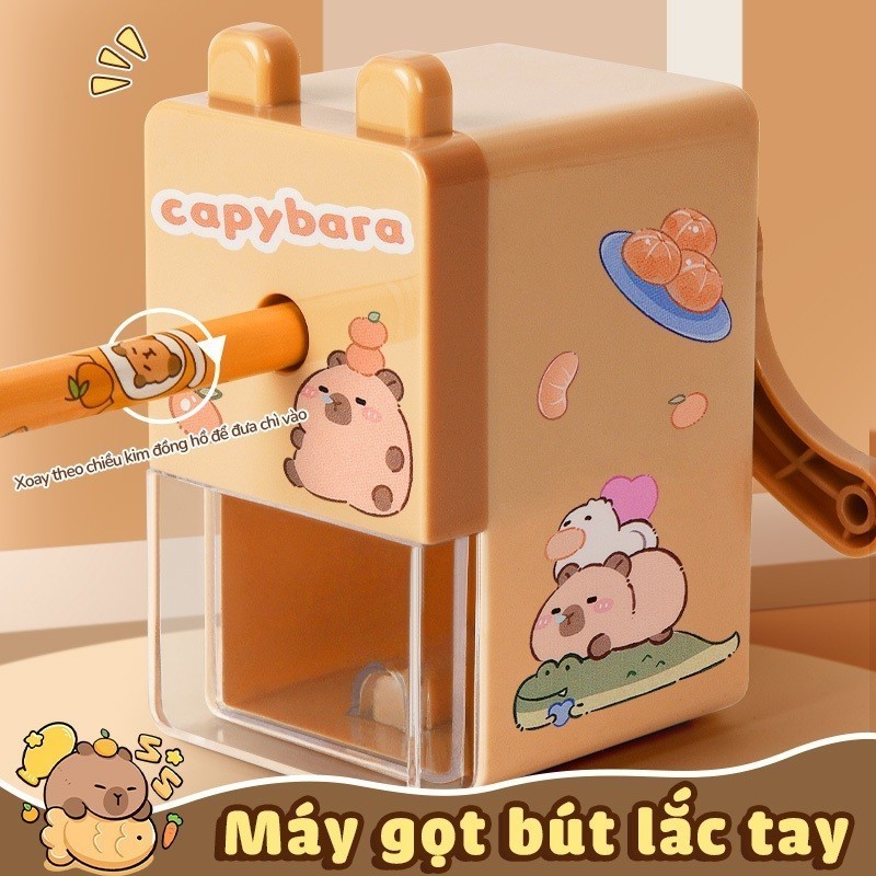 Máy cạo bút xoay cho trẻ em dễ thương, phù hợp với nhiều loại bút chì, sử dụng tiện lợi và an toàn
