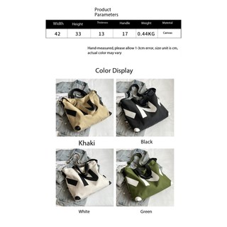 Túi vải nữ 42 x 33 x 13cm phong cách Nhật Bản, túi xách tote học sinh, đeo vai, văn học đơn giản