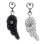 Stay Playful Angel Wing Heart Móc khóa vải mềm Trang trí quà tặng
