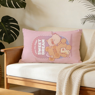 Vỏ gối hình chữ nhật bằng vải Polyester in một mặt Lulu The Piggy, Trang trí động vật hoạt hình dễ thương, Món quà thiết thực cho bạn bè (Không bao gồm chèn gối).