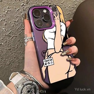 Ốp Điện Thoại Thời Trang Cô Gái Độc Đáo Ảnh Niche Sơn Bảo Vệ Thích Hợp Cho iPhone 17promax / 16pro / 14plus / 15 Chống Sốc 13promax / 12 / 11pro / xsmax / 14pro / 13 / 15plus Ốp Điện Thoại Chống Sốc