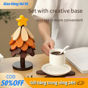 【48h】Tấm lót cách nhiệt đa năng hình cây thông, chất liệu gỗ chịu nhiệt, bền đẹp, vệ sinh dễ dàng sau khi sử dụng.