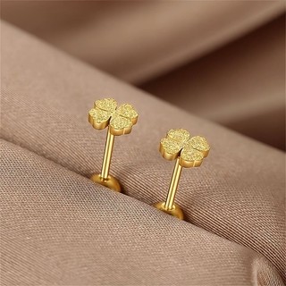 Bông tai lá cỏ ba lá mờ - thời trang tinh tế dành cho nữ và bé gái