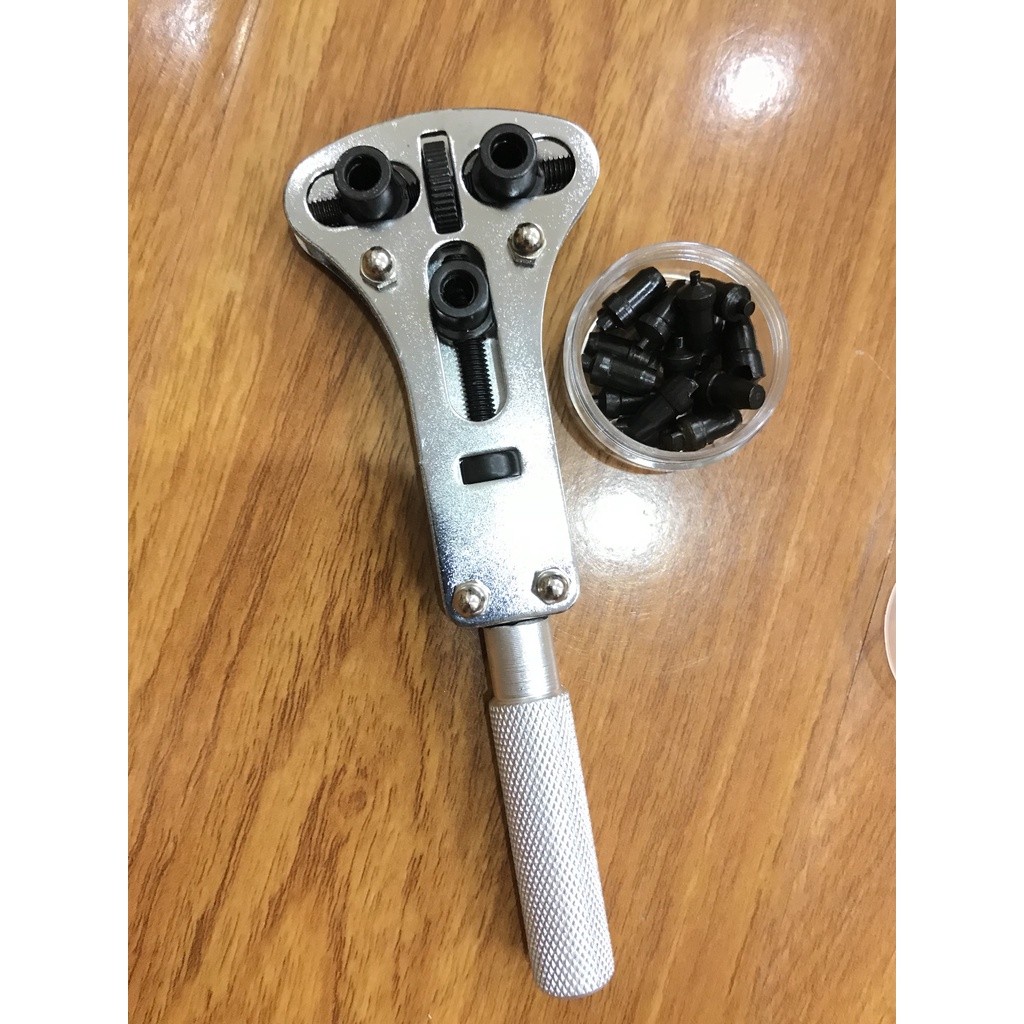 Vam mở đáy đồng hồ 3 chấu kèm phụ kiện đầy đủ 3 chấu / Ba chấu،Kèm đầu thay / Bộ đầu thay، Mở nắp lưng đồng hồ