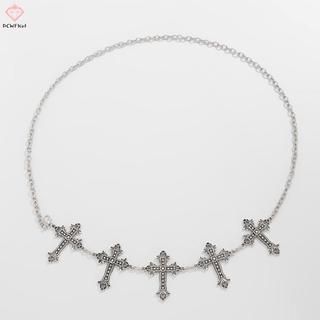 [PCW-T] Gothic Cross Có Thể Điều Chỉnh Y2K Thắt Lưng Kim Loại Màu Bạc Dây Thắt Lưng Dành Cho Nữ Váy Vintage Thắt Lưng Thời Trang Cơ Thể Trang Sức Quà Tặng