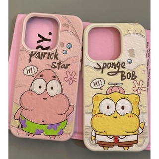 Dễ Thương SpongeBob Patrick Star Cặp Vợ Chồng Điện Thoại Trường Hợp Cho iPhone 17 16 15 14 13 12 11 Pro Max X Xr Xs Max