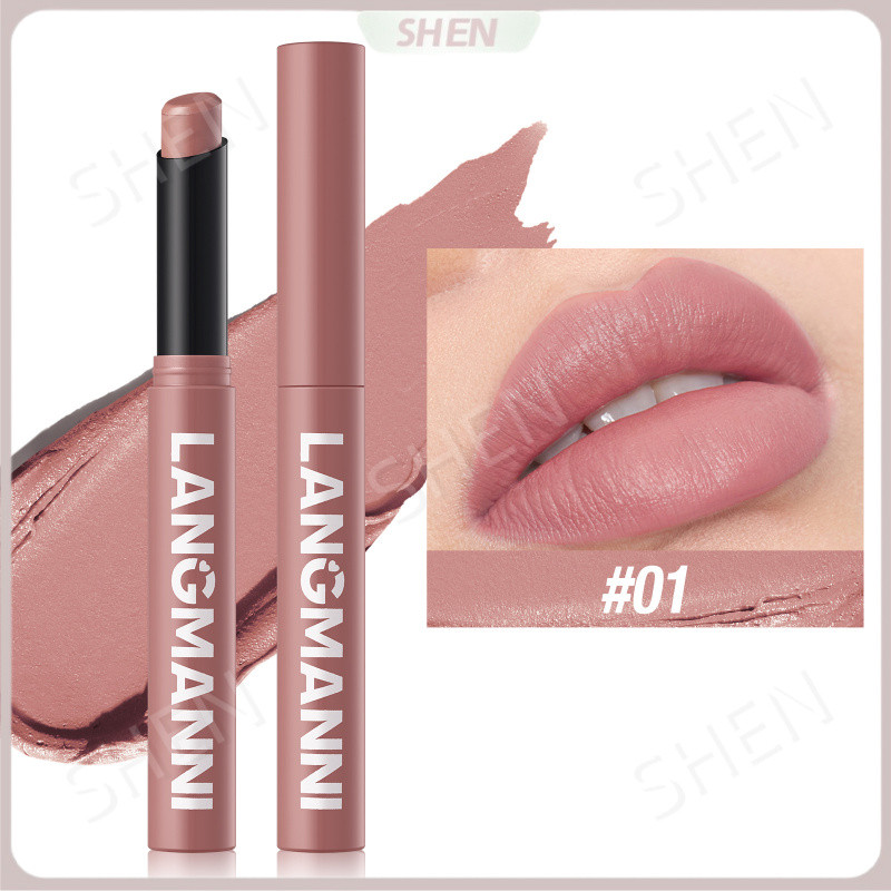 LANGMANNI Mười hai màu Xoay chéo Matte Lipstick Gói đơn