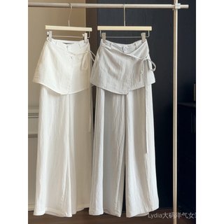 [Khuyến mãi 10%, Limited Time] Quần ống rộng nữ thiết kế đẹp mắt, vải lanh lụa, băng eo cao, tiện lợi cho mùa hè