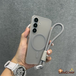 Ốp lưng cứng mờ từ tính Ice Mist có dây đeo cổ tay cho Meizu 22 21 20 21 Pro 20 Pro Vỏ sạc không dây Vỏ mỏng chống sốc đầy màu sắc đơn giản