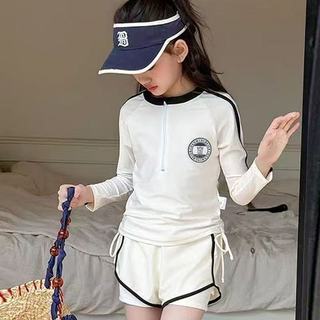 Đồ bơi 2 mảnh cho bé gái - áo tắm tay dài chống nắng nhanh khô phong cách thể thao đi biển
