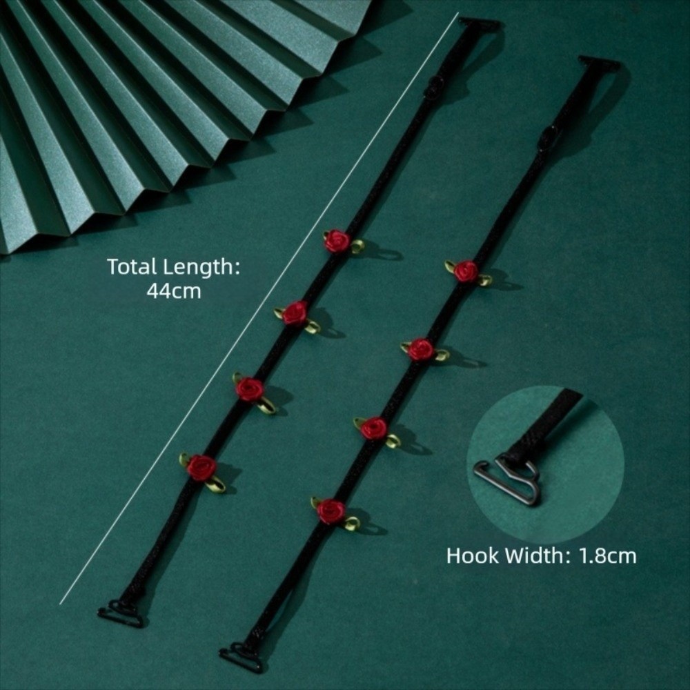 Dây đeo áo ngực vô hình HOBBYIN, chống trượt và có thể điều chỉnh, trang trí hoa hồng - Phù hợp cho lễ tiệc và đám cưới