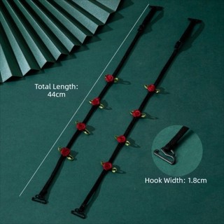 Dây đeo áo ngực METALWRK, Dây đeo vai quần lót co giãn có thể điều chỉnh, Trang trí chống trượt Vô hình hoa hồng Dây đeo đồ lót tiệc cưới