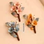 Mẫu mới handmade trâm cài áo từ lụa nhung hoa, phong cách cổ điển, phù hợp làm corsage độc đáo