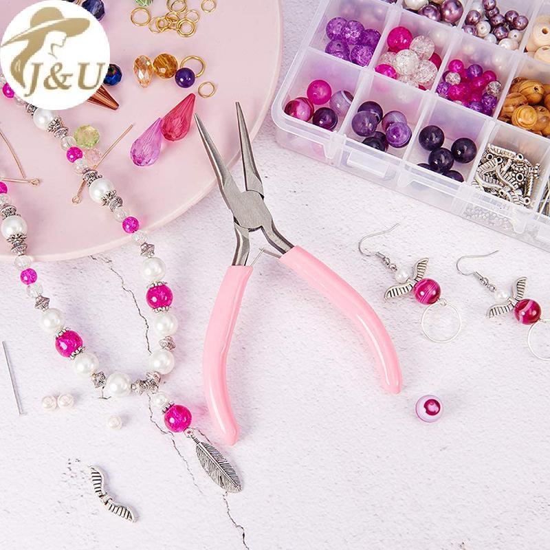 Kìm Mini Hình Chữ thập Tròn Đính Hạt Cách Nhiệt - Dụng cụ Làm Trang Sức
