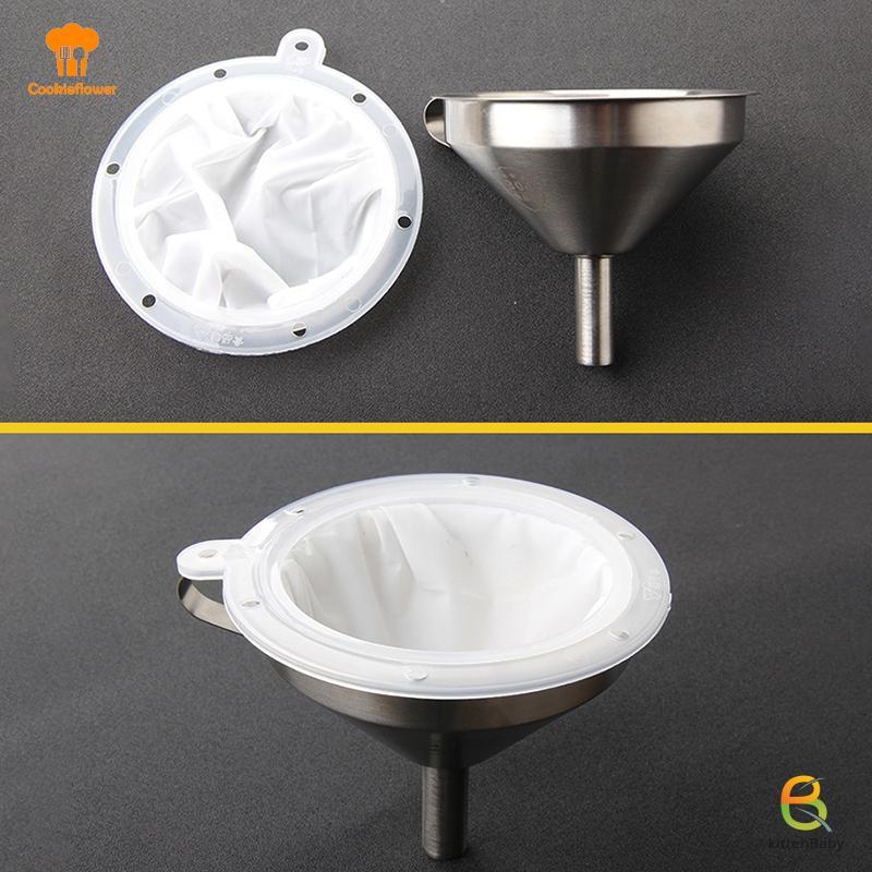 [Kitten-t] 100 / 120 / 200 / 300 / 400 / 450 Lưới Lọc Nylon Phễu Inox Cho Sữa Trái Cây Y Học Truyền Thống Trung Quốc Dầu Trắng Mới