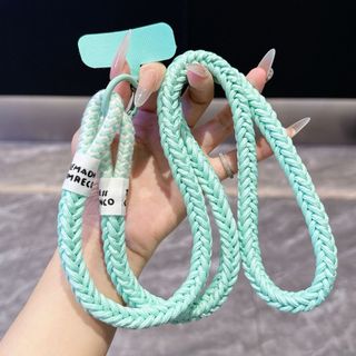 Dây đeo chéo điện thoại di động phong cách dài, màu sắc tương phản, dây bện đuôi ngựa dày, chắc chắn và bền bỉ, thích hợp cho du lịch ngoài trời, leo núi và các hoạt động khác