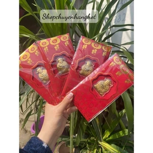 Lixi tết🍒 FREESHIP🍒Lì Xì Ông Thần Tài Vàng Mạ Vàng 24k HongKong 2026