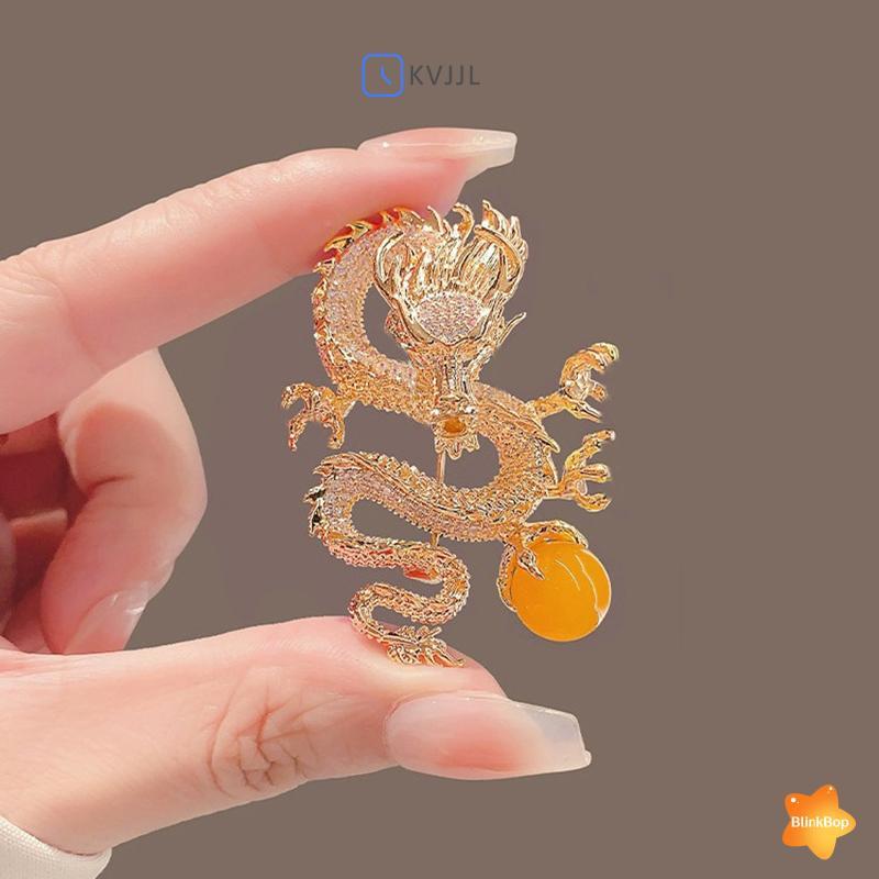 [KvJJL-t] Trâm cài rồng thời trang Trung Quốc dành cho nữ Quần áo Áo khoác Trang sức Phụ kiện dự tiệc Cung hoàng đạo Rồng bay Trang sức mới