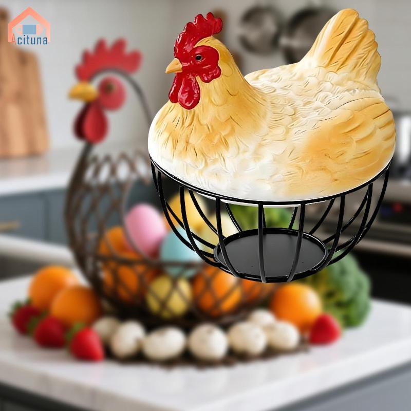 Giỏ Trứng Mặt Bàn Tổ Chức Để Tập Hợp Trứng Tươi Hộp Đựng Có Nắp Đựng Trứng Cho Rau Củ Đồ Dùng Nhà Bếp Bát Ăn