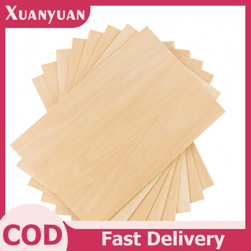 XUAN 10 Cái Bảng Basswood 15x10cm - Tấm gỗ mỏng chưa hoàn thiện 2mm để làm đồ thủ công & mô hình Chip gỗ trang trí VN